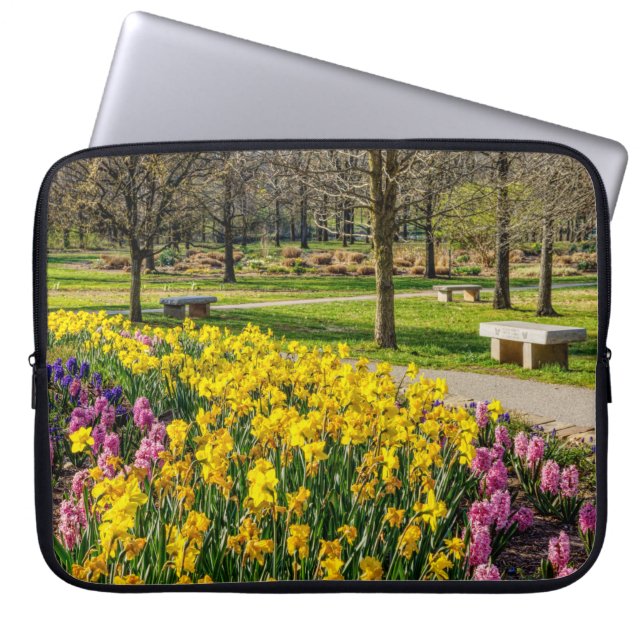 Capa Para Notebook Jardim da Flor da primavera (Frente)