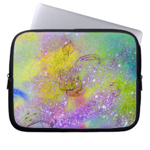 Capa Para Notebook JARDIM DAS SOMBRAS PERDIDAS/violeta púrpura amarel