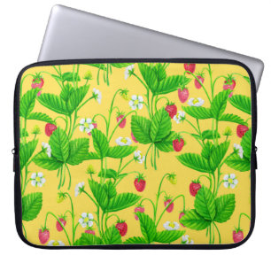 Capa Para Notebook Jardim de amora amarelo