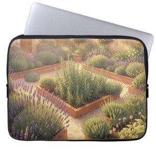 Capa Para Notebook Jardim de Ervas Mediterrâneo Ensolarado Lavanda Al