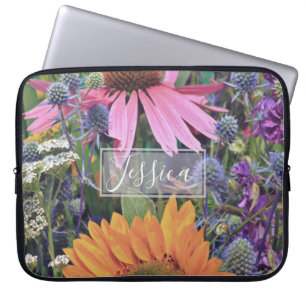 Capa Para Notebook Jardim de Flores de Verão Colorido Personalizado