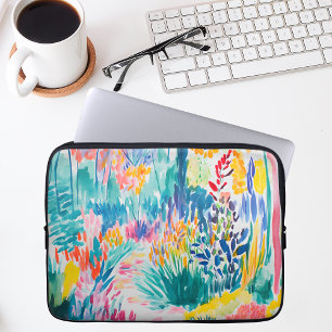 Capa Para Notebook Jardim de Flores Silvestres Abstratas Boho