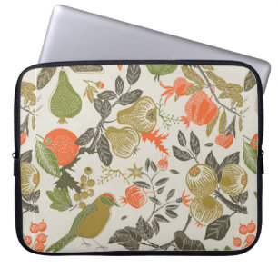 Capa Para Notebook Jardim de fruta com pássaro. padrão sem falhas