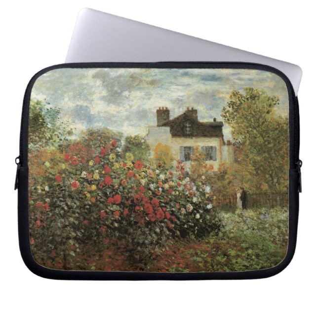 Capa Para Notebook Jardim de Monet na Argentina por Claude Monet (Frente)
