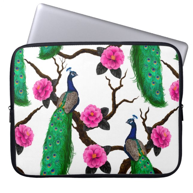Capa Para Notebook Jardim de Peacock (Frente)