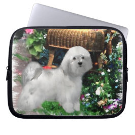 Capa Para Notebook Jardim de Verão do Havanês