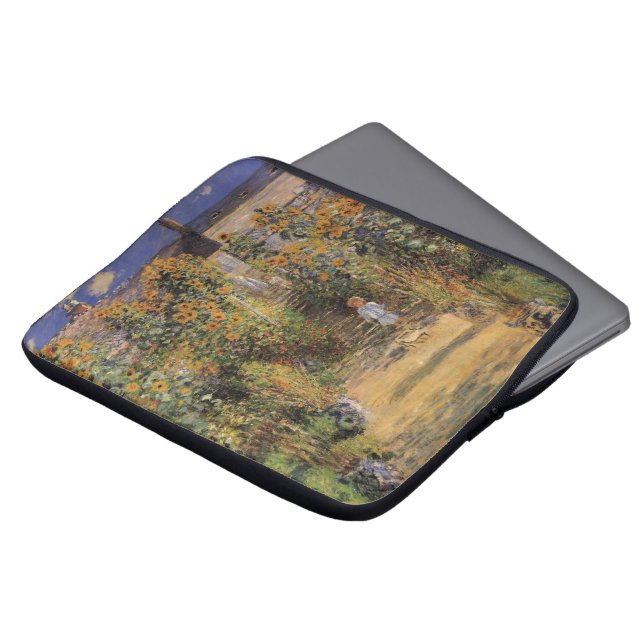 Capa Para Notebook Jardim do Artista em Vetheuil por Claude Monet (Frente Topo)