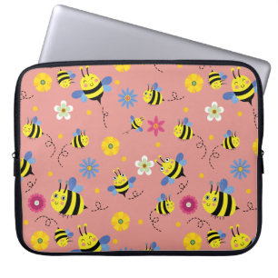 Capa Para Notebook Jardim do Flor de Abelhas Doce