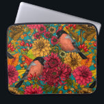 Capa Para Notebook Jardim do outono 3<br><div class="desc">Folheto desenhado à mão, constituído por lotas, dália e flores crisântemas, bagas diversas, folhas e insetos</div>