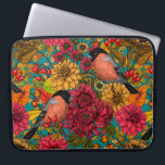 Capa Para Notebook Jardim do outono 3<br><div class="desc">Folheto desenhado à mão,  constituído por lotas,  dália e flores crisântemas,  bagas diversas,  folhas e insetos</div>