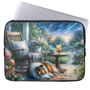 Capa Para Notebook Jardim Estrelado Varanda Sheltie Sonho