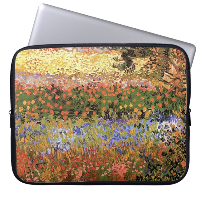 Capa Para Notebook Jardim Flor, Vincent van Gogh. (Frente)