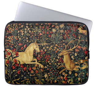 Capa Para Notebook Jardim Floral Medieval do Unicorn
