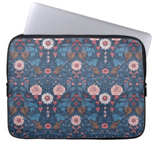 Capa Para Notebook Jardim selvagem em azul