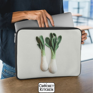 Capa Para Notebook Jardineiro Verde - Crochet Minimalista Leek Yarn A