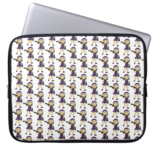Capa Para Notebook Jazz Dance Considerando Roxo Costume Dançarina (Frente)