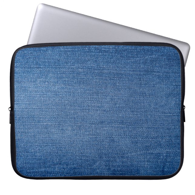 Capa Para Notebook jeans azul denim (Frente)