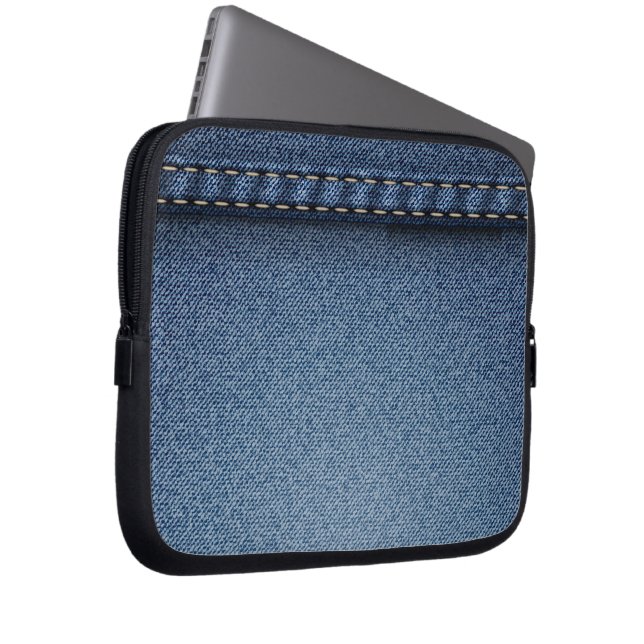 Capa Para Notebook Jeans de Denim (Frente Esquerda)