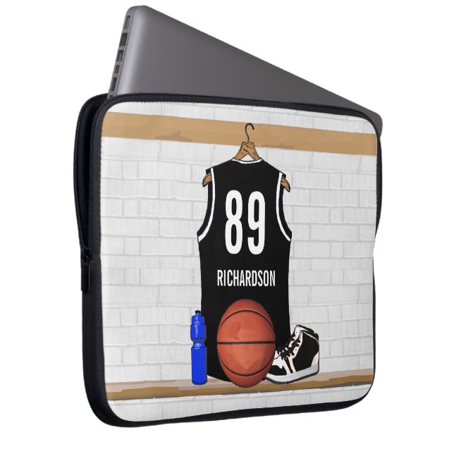 Capa Para Notebook Jersey, preto e branco personalizado (Frente Esquerda)