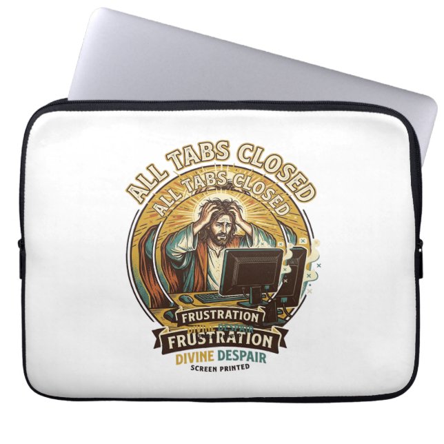 Capa Para Notebook Jesus Acidentalmente Fechou Todas as Abas do Naveg (Frente)