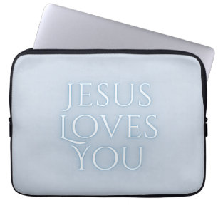 Capa Para Notebook Jesus Ama o Design de Tipografia Cristã 