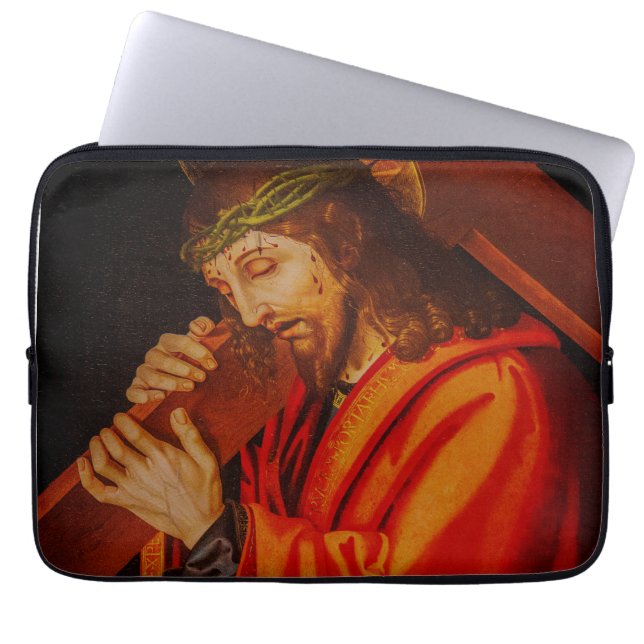 Capa Para Notebook Jesus carrying the cross laptop case (Frente)
