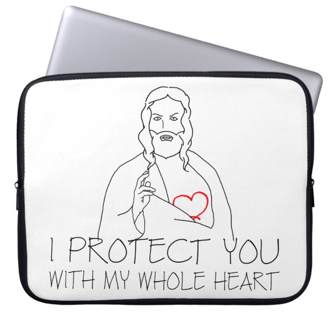 Capa Para Notebook Jesus Cristo - Eu te protejo (Frente)