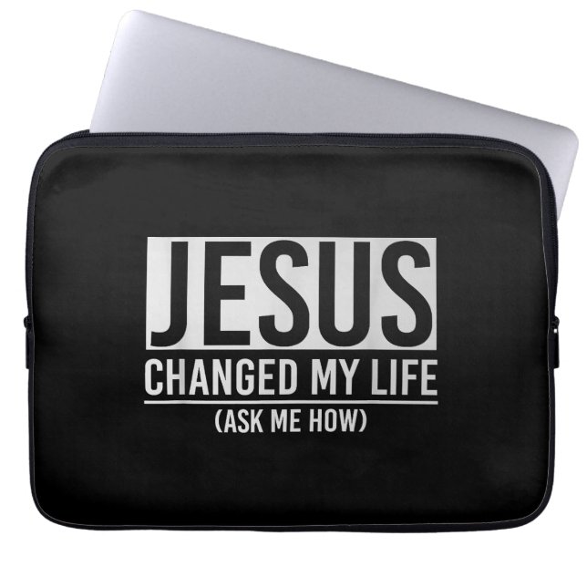 Capa Para Notebook Jesus Mudou Minha Vida Pergunte Como Jesus (Frente)