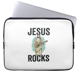 Capa Para Notebook Jesus Rocks Guitar Gravação Cristã Vintage Des
