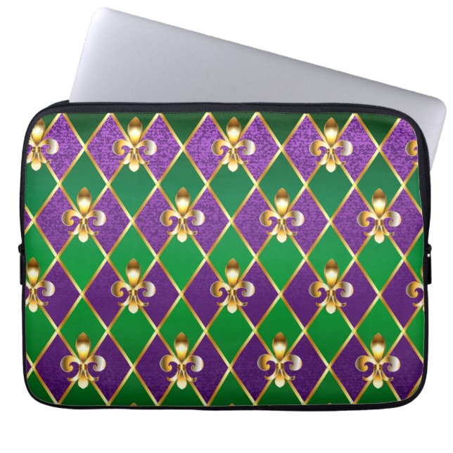 Capa Para Notebook Jewelry Background Mardi Gras (Frente)