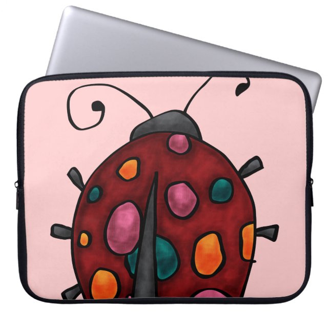 Capa Para Notebook Joaninha de Desenho Animado Fofa (Frente)