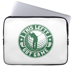 Capa Para Notebook Jogador de Golfe Engraçado à Esquerda