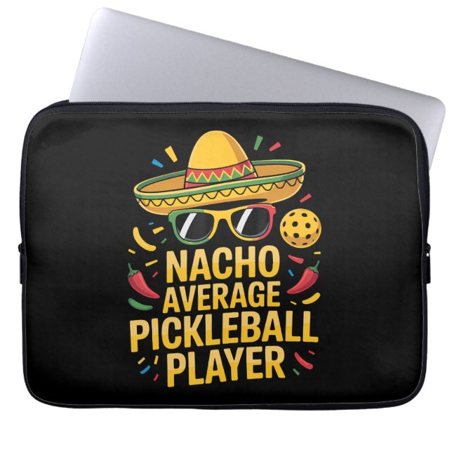 Capa Para Notebook Jogador de pickleball não médio (Frente)