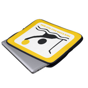 Capa Para Notebook Jogador de pólo aquático silhueta preta personaliz