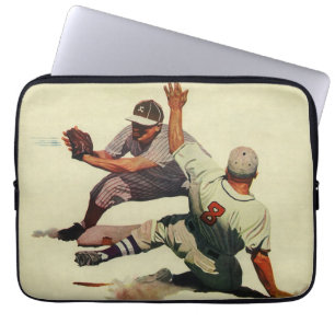Capa Para Notebook Jogador Esportivo Vintage Baseball em Casa