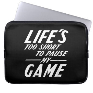 Capa Para Notebook Jogador Retro Engraçado - A vida é muito curta par