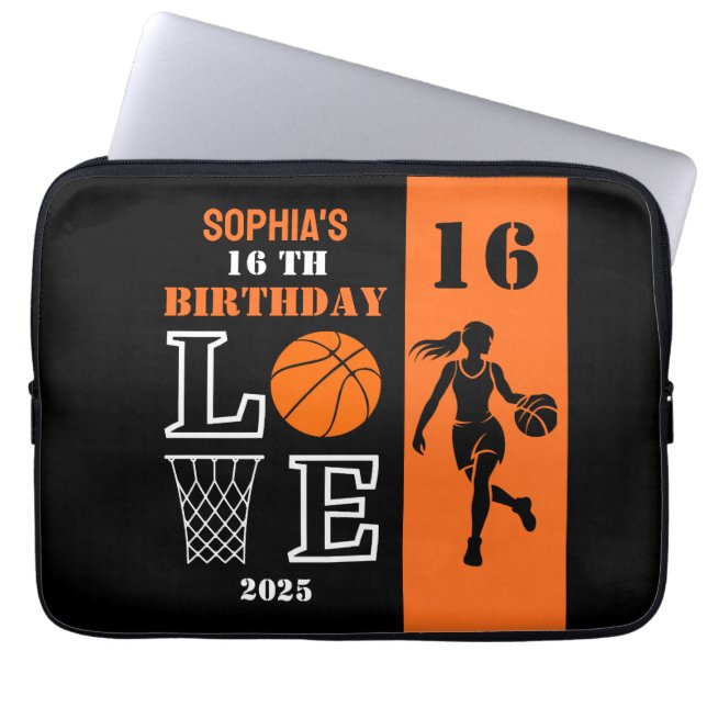 Capa Para Notebook Jogadora de basquete personalizada, presente de an (Frente)