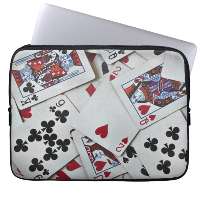 Capa Para Notebook Jogando Cartões Jogos de Poker Rainha King (Frente)