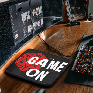 Capa Para Notebook Jogo Ativado Dado Divertido Preto e Vermelho de