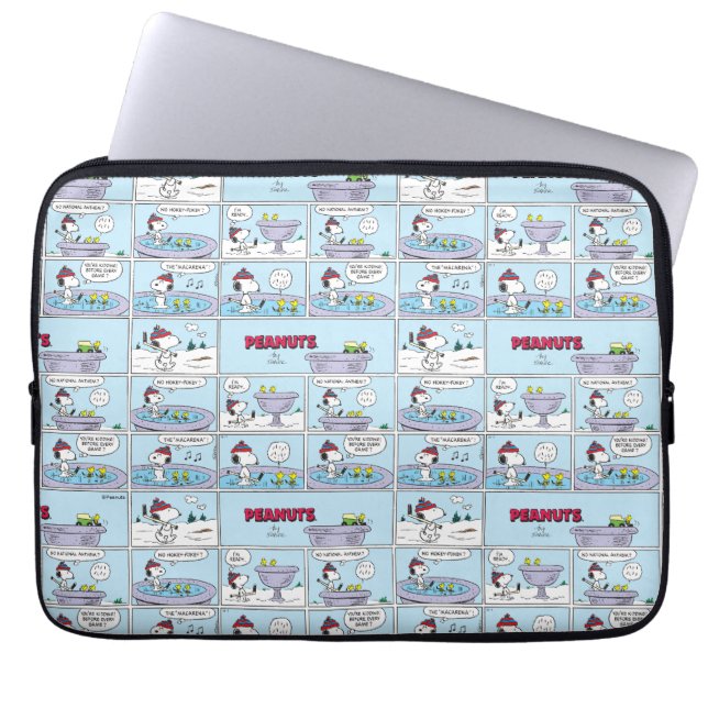 Capa Para Notebook Jogo de Hóquei Snoopy & Friends (Frente)