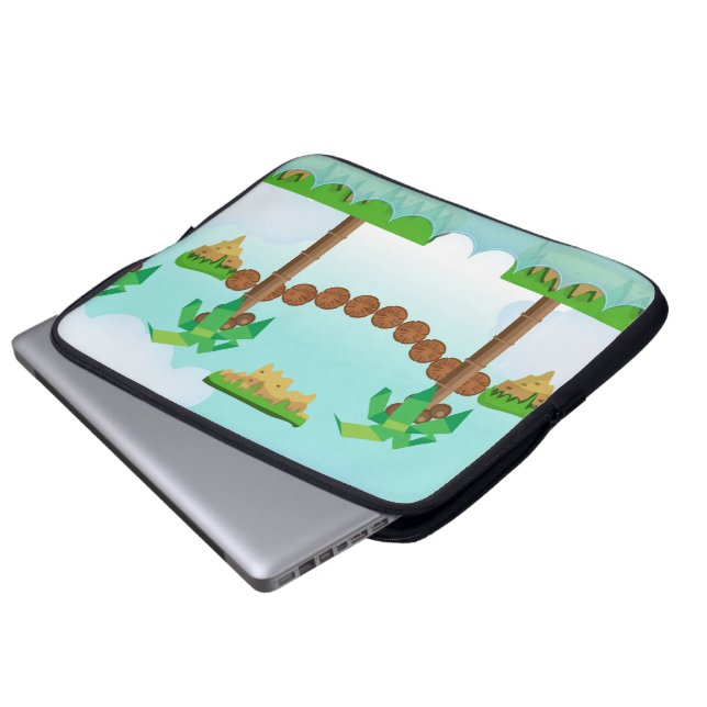 Capa Para Notebook Jogo de plataforma retrô ou clássico (Frente Inferior)