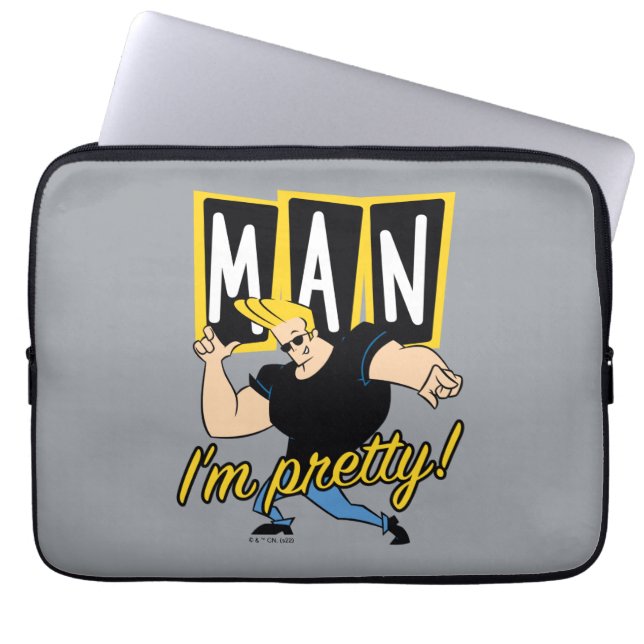 Capa Para Notebook Johnny Bravo - Homem, estou Bonito (Frente)