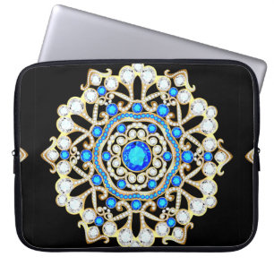 Capa Para Notebook Joias de mandala brooch, elemento design. Dentes t