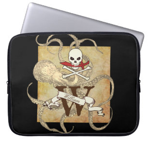 Capa Para Notebook Jolly Roger Monograma Inicial