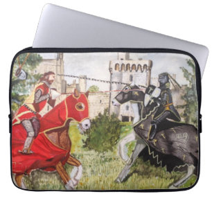 Capa Para Notebook Joust Medieval em frente ao Castelo
