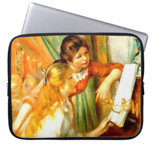Capa Para Notebook Jovens garotas na Bolsa de laptop do Piano