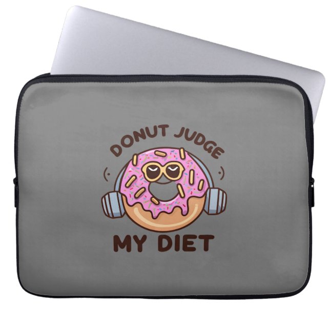 Capa Para Notebook Juiz rosquinha Minha Dieta - Humor Engraçado (Frente)
