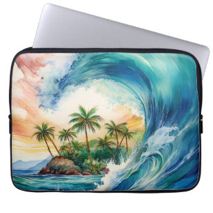 Capa Para Notebook Kai Aloha Motu Watercolor Wetcase