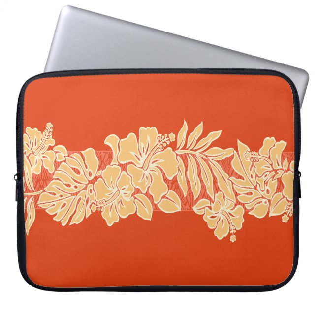 Capa Para Notebook Kalaheo Havaiano Hibiscus Tapa Laptop Bag (Frente)