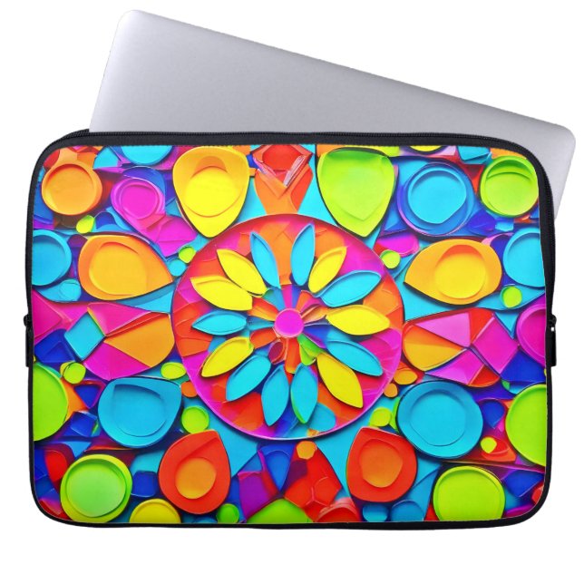 Capa Para Notebook Kaleidoscope Sinfonia Trabalho de arte (Frente)
